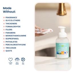 Aloe Hand Soap: cruelty free, made without dyes, glycol ethers, isopropanol, phthalates, triclosan, quats.