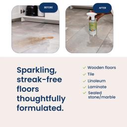 Before / After Limited Edition Floor Cleaner - sparkling, streak-free floors with no harmful chemicals: wooden floors, tile, linoleum and marble.
