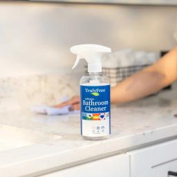 Truly Free Home Bathroom Cleaner: clean all bathroom surfaces including tub, shower and tile.