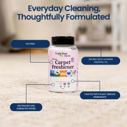 Truly Free Home Carpet Freshener: Tough on odors, neutralizes and eliminates odors, plant-derived.
