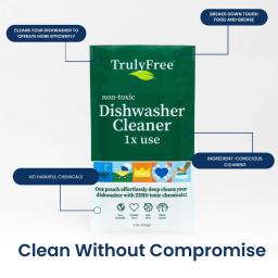 Truly Free Home Dishwasher Cleaner: Effortlessly deep cleans your machine with no harmful chemicals.