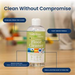 Truly Free Home Limited Edition Floor Cleaner: plant-derived ingredients, breaks down food, dirt, grease and grime.