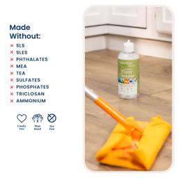 Limited Edition Floor Cleaner: cruelty free, made without sls, sles, mea, phosphates, ammonia, phthalates, triclosan.