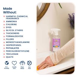 Everyday Cleaner: made without ammonia, chlorine, dyes, glycol ethers, isopropanol, phthalates, triclosan, quats.