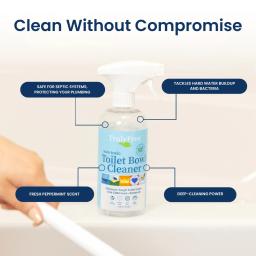 Truly Free Home Toilet Bowl Cleaner: Plant-derived ingredients, septic safe, cleans hard water buildup.