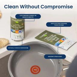 Truly Free Home Heavy Duty Pot & Pan Spray: Plant-derived, thoughtfully formulated, and free of dyes.