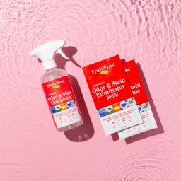 Truly Free Home Odor & Stain Eliminator bottle.