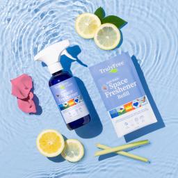 Truly Free Home Space Freshener bottle.