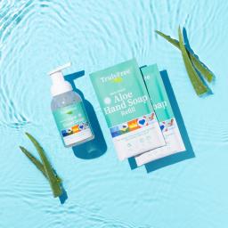 Truly Free Home Aloe Hand Soap - Unscented bottle and 2 refill packs.
