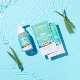 Truly Free Home Aloe Hand Soap - Unscented bottle and 2 refill packs.