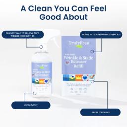 Truly Free Home Wrinkle & Static Releaser: Plant-derived ingredients.